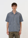 Pale Blue Check Plaid Summer Overshirt