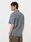 Pale Blue Check Plaid Summer Overshirt