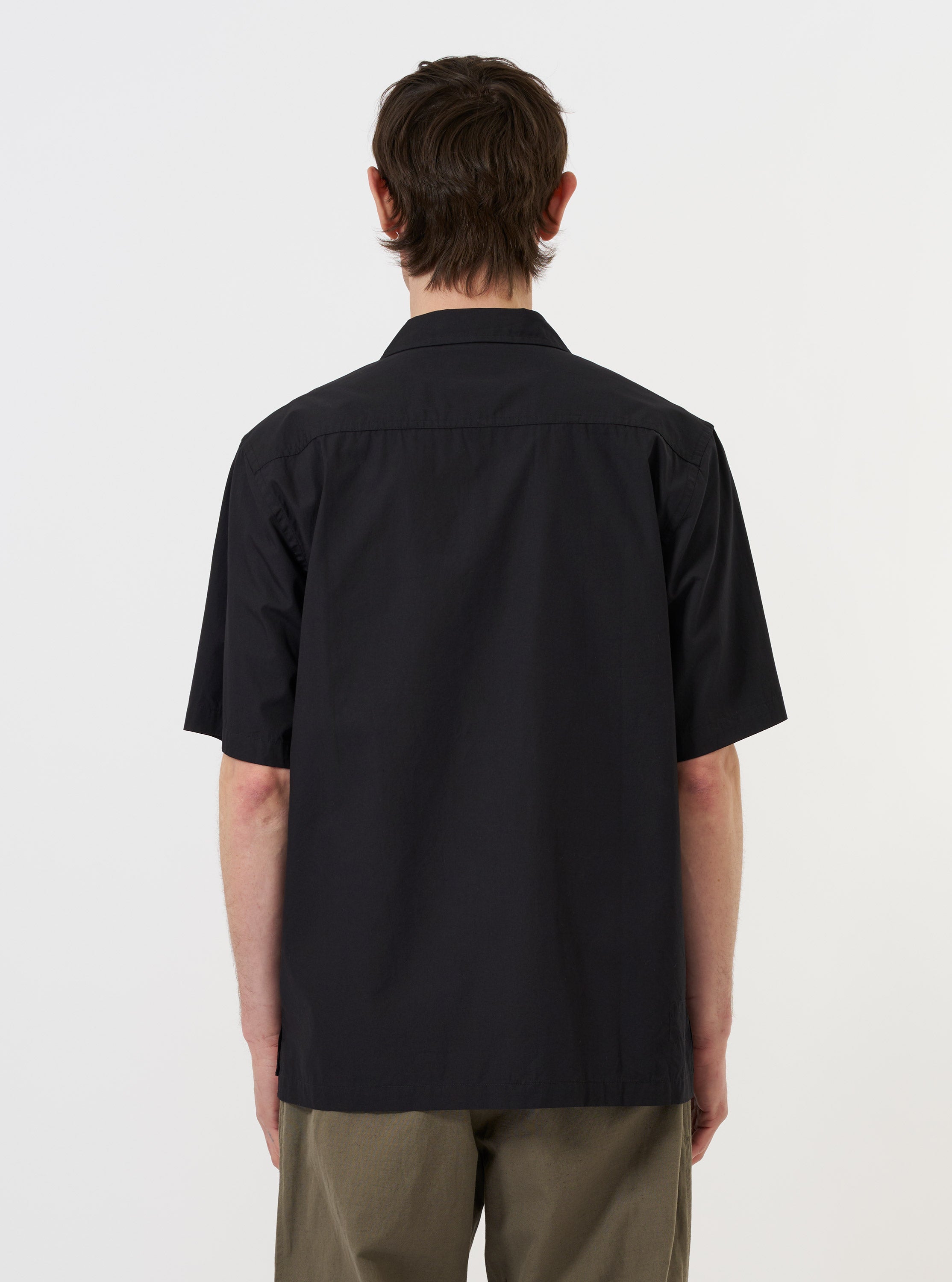 Men's Black Broadcloth Camp Shirt – Universal Works
