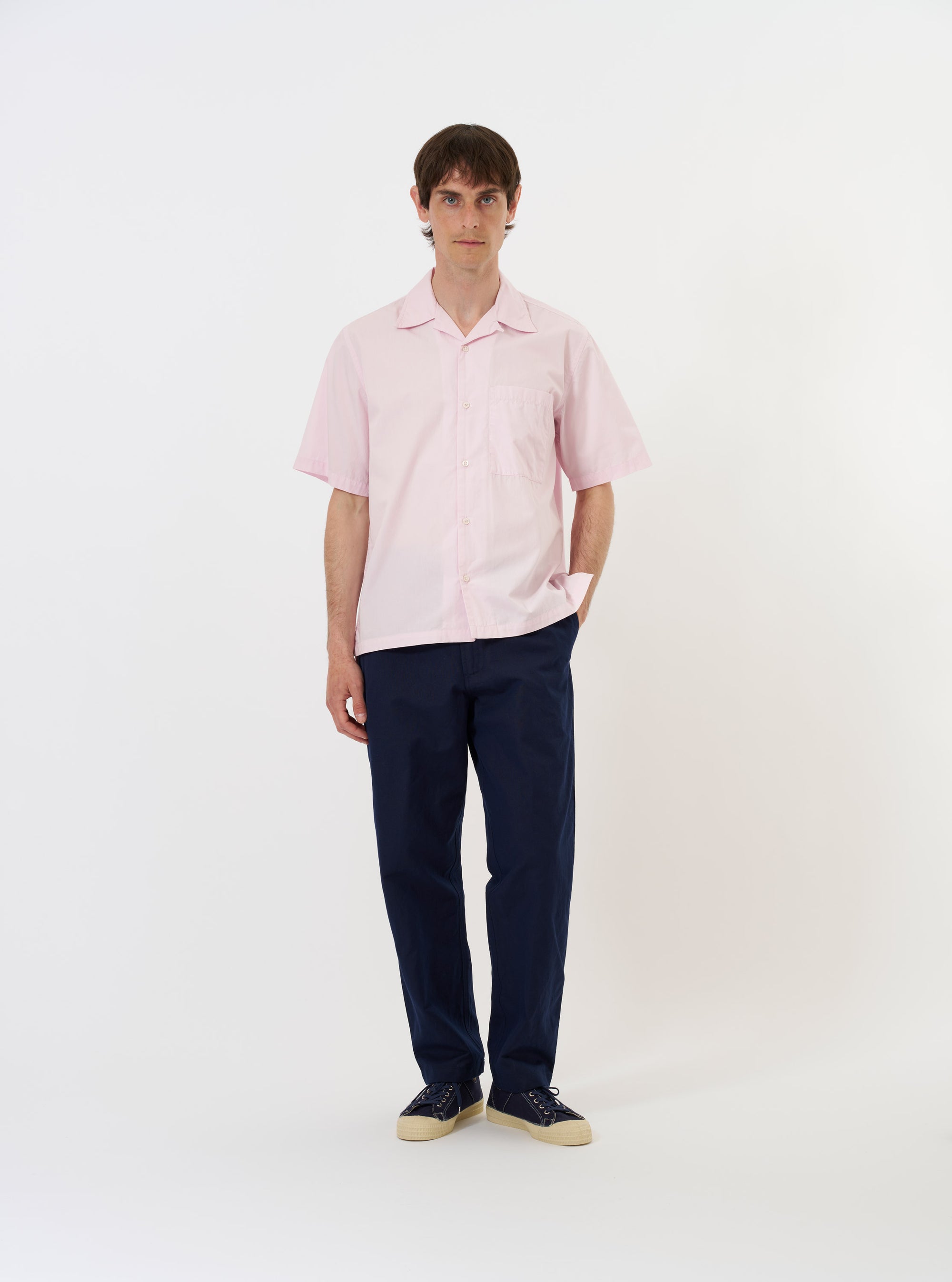 Pale Pink Broadcloth Camp Shirt