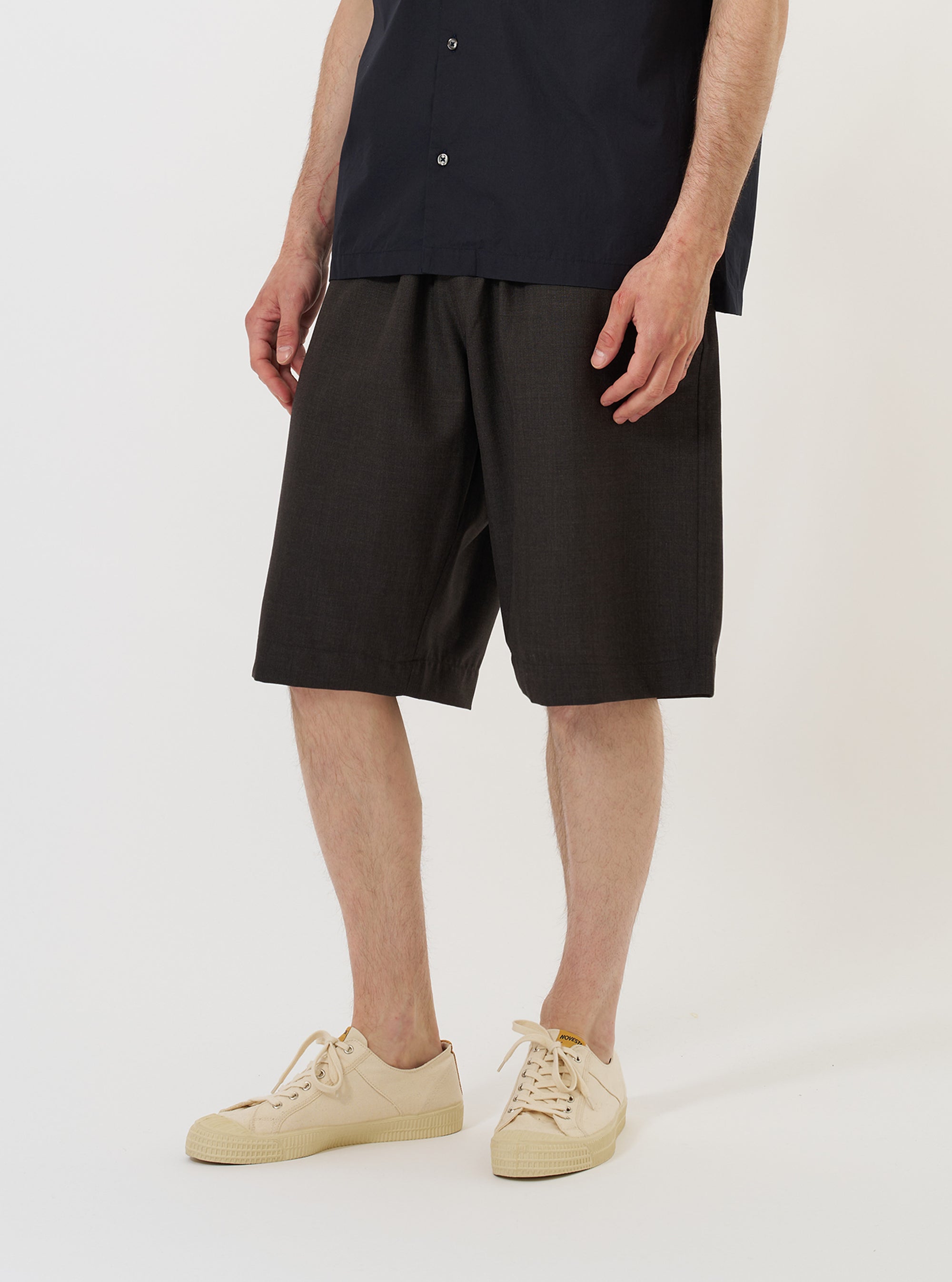 Brown Marl Tropical Suiting Vacation Short