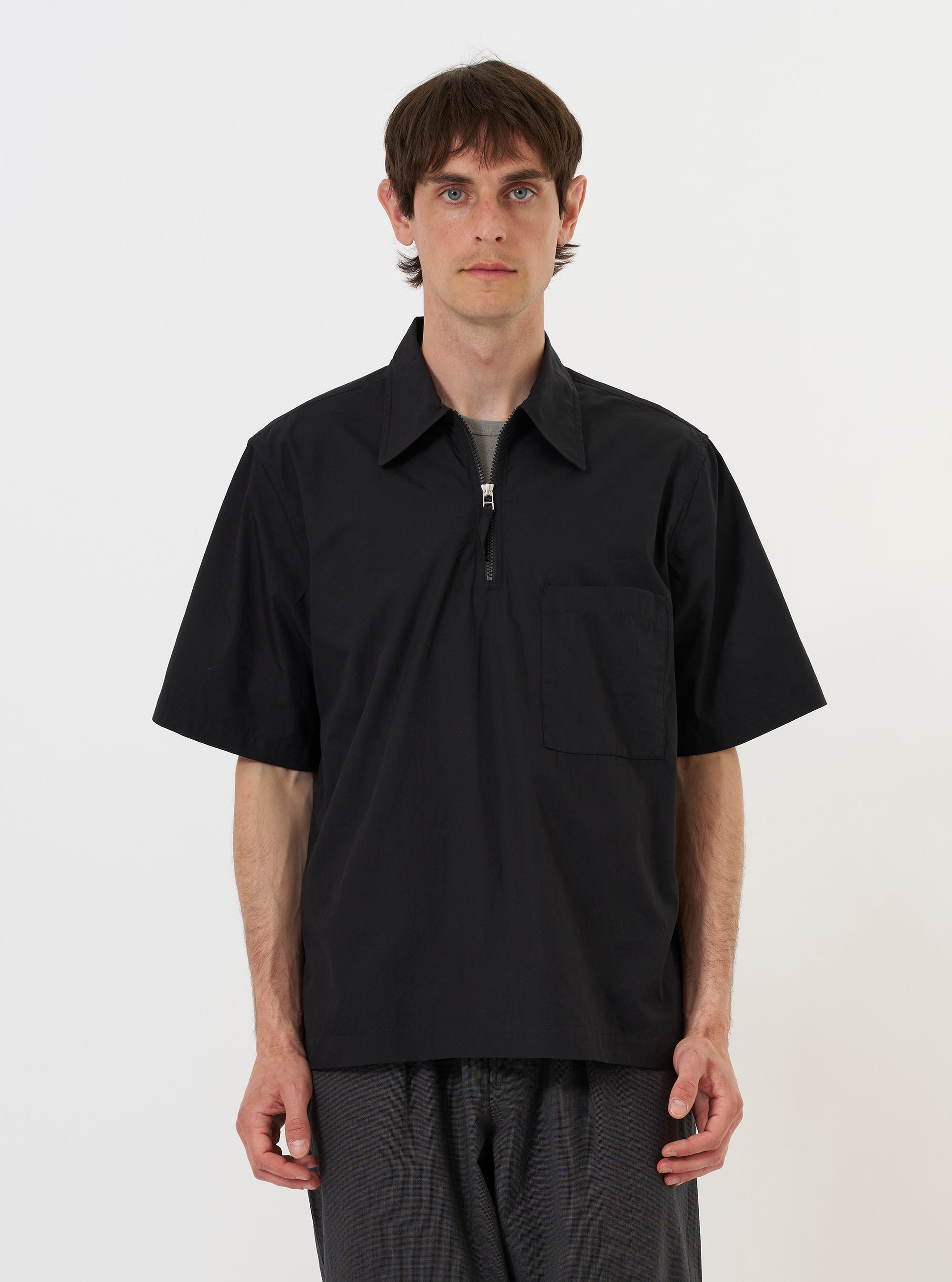 Black Broadcloth Ewan Shirt