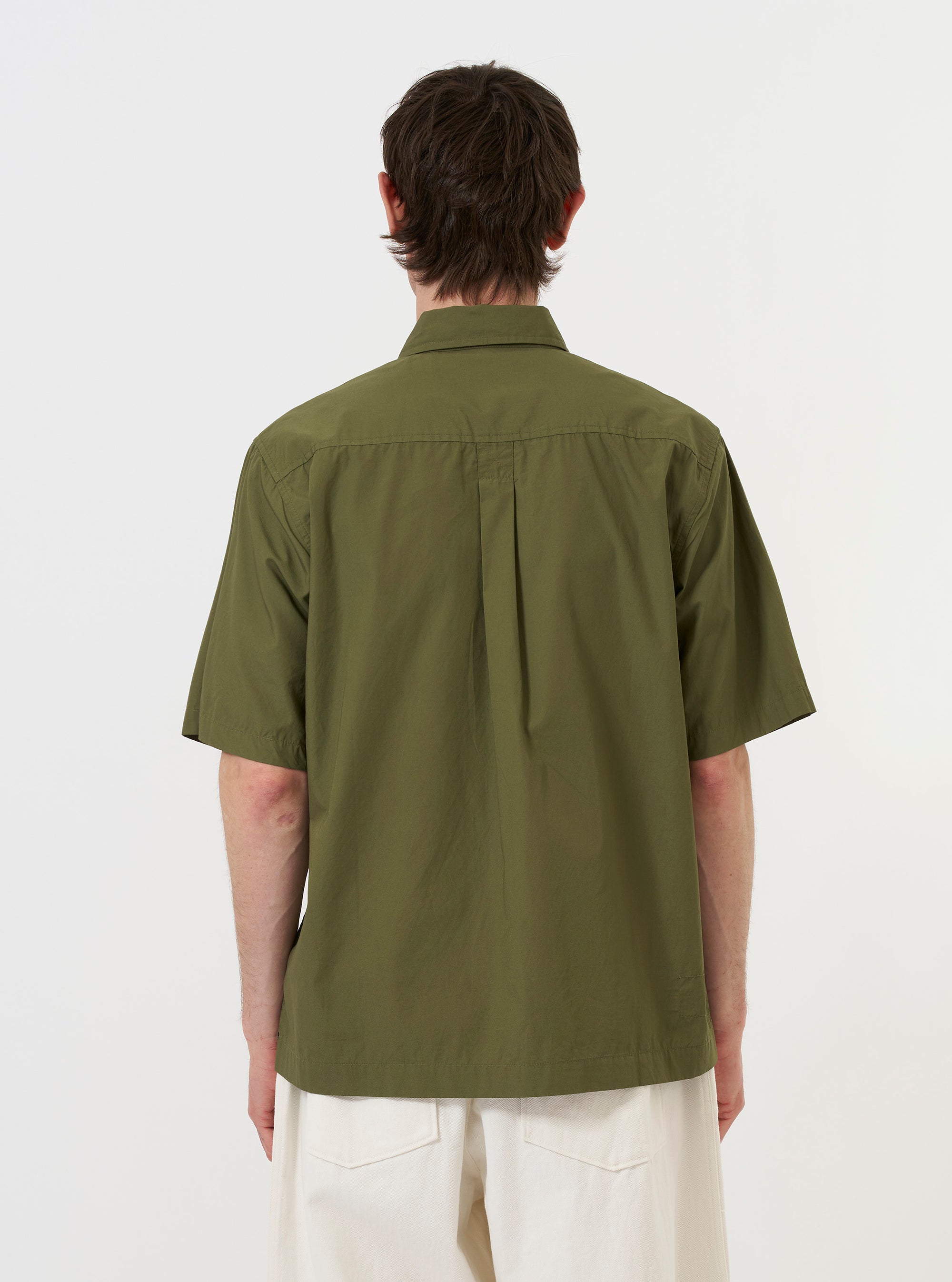 Olive Broadcloth Ewan Shirt