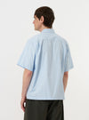 Sky Blue Paper Touch Cotton S/S Fatigue Shirt