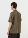 Olive Linen Cotton Shirting Camp Shirt
