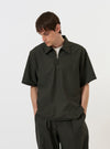 Olive Marl Tropical Suiting Ewan Shirt