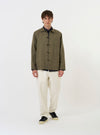 Olive Linen Cotton Shirting Bakers Overshirt