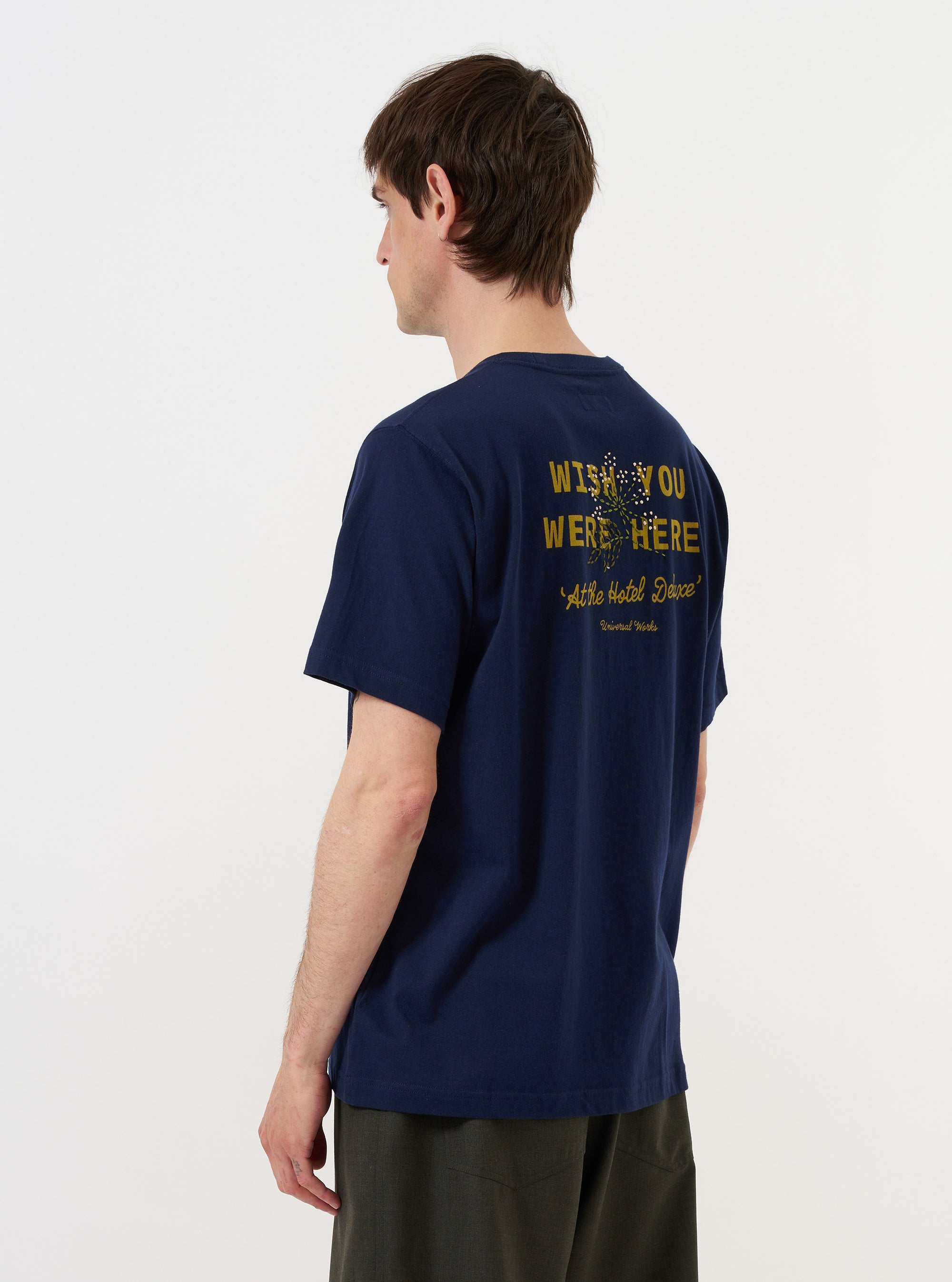 Navy Single Jersey Wish Wish You Were Here Tee