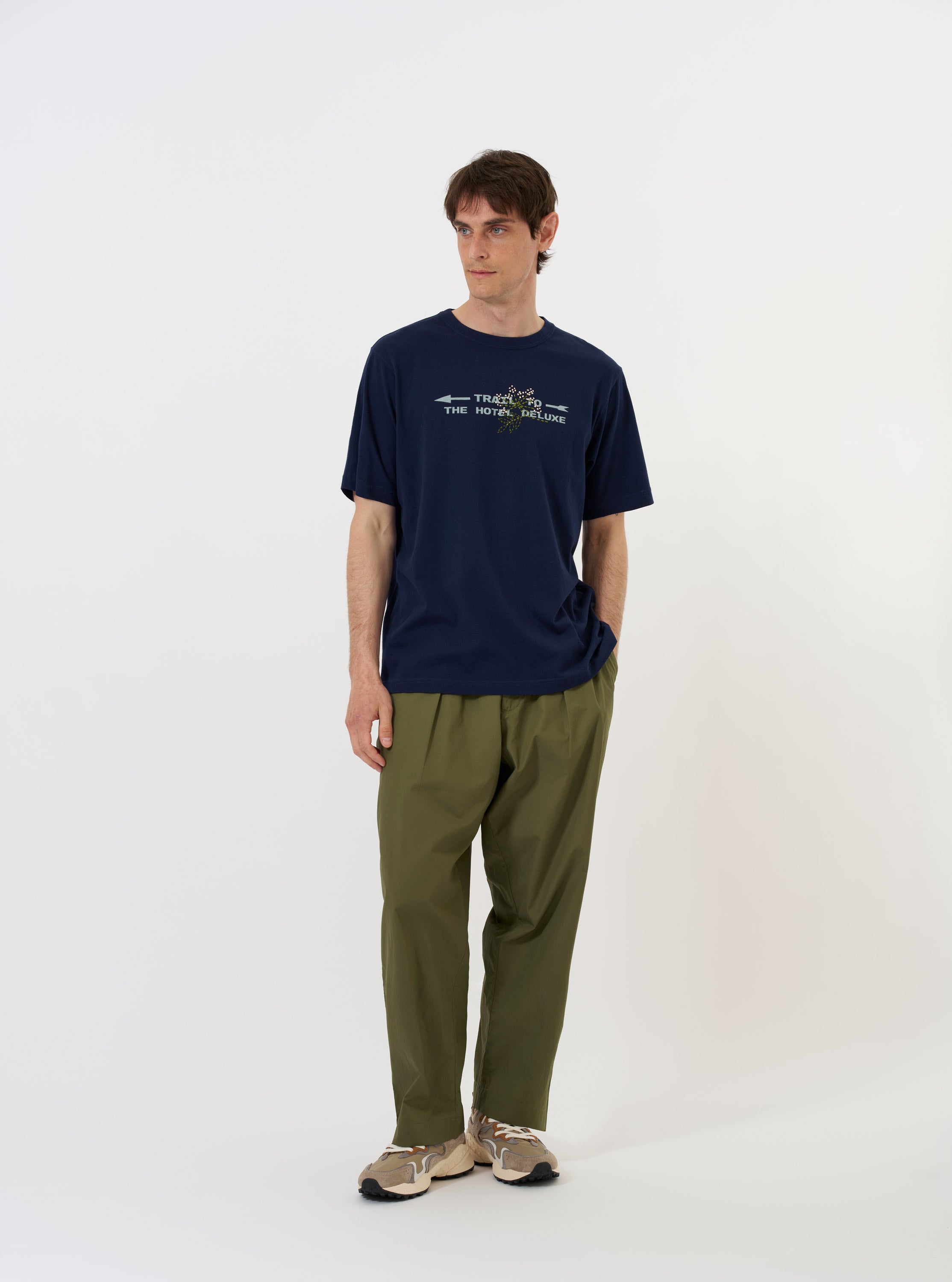 Men's Navy Single Jersey Trail Trail To Hotel Delux Tee