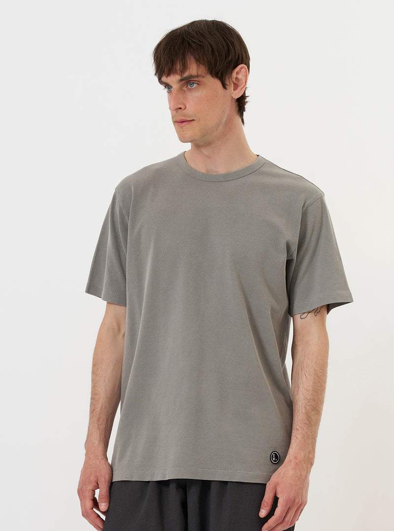 Mid Grey Piquet Core Tee