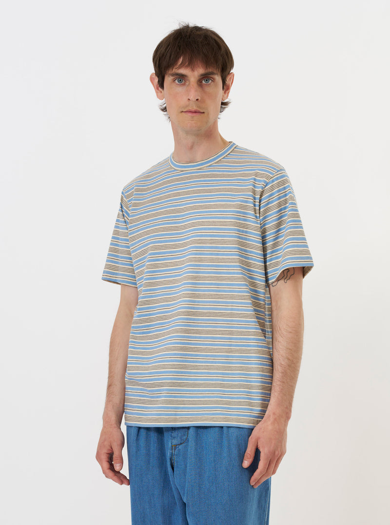 Pale Blue OS Stripe Jersey Core Tee