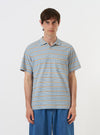 Pale Blue OS Stripe Jersey Vacation Polo