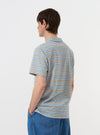 Pale Blue OS Stripe Jersey Vacation Polo