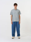 Pale Blue OS Stripe Jersey Vacation Polo