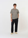 Grey OS Stripe Jersey Vacation Polo