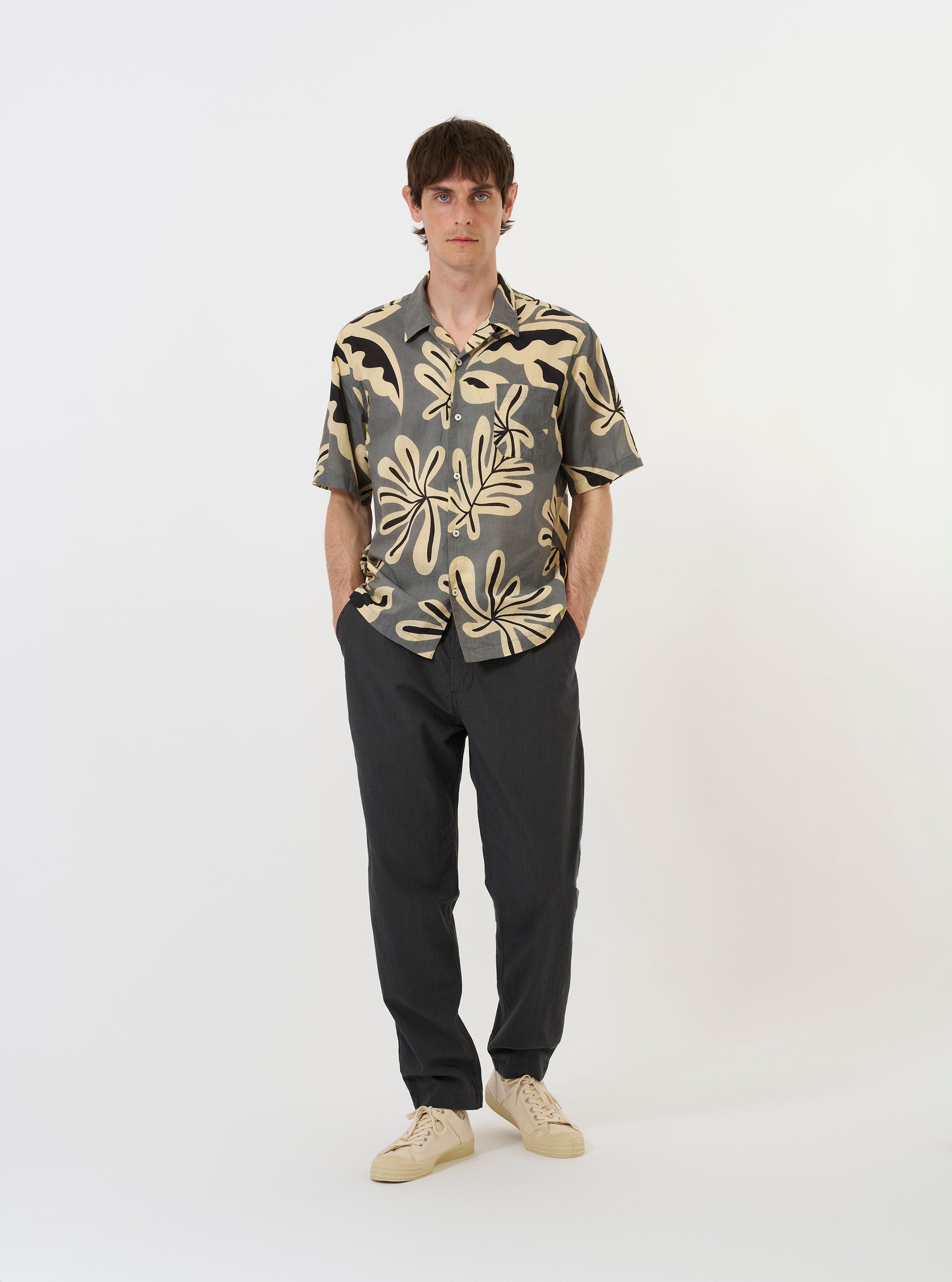 Grey Baja Print Road Shirt