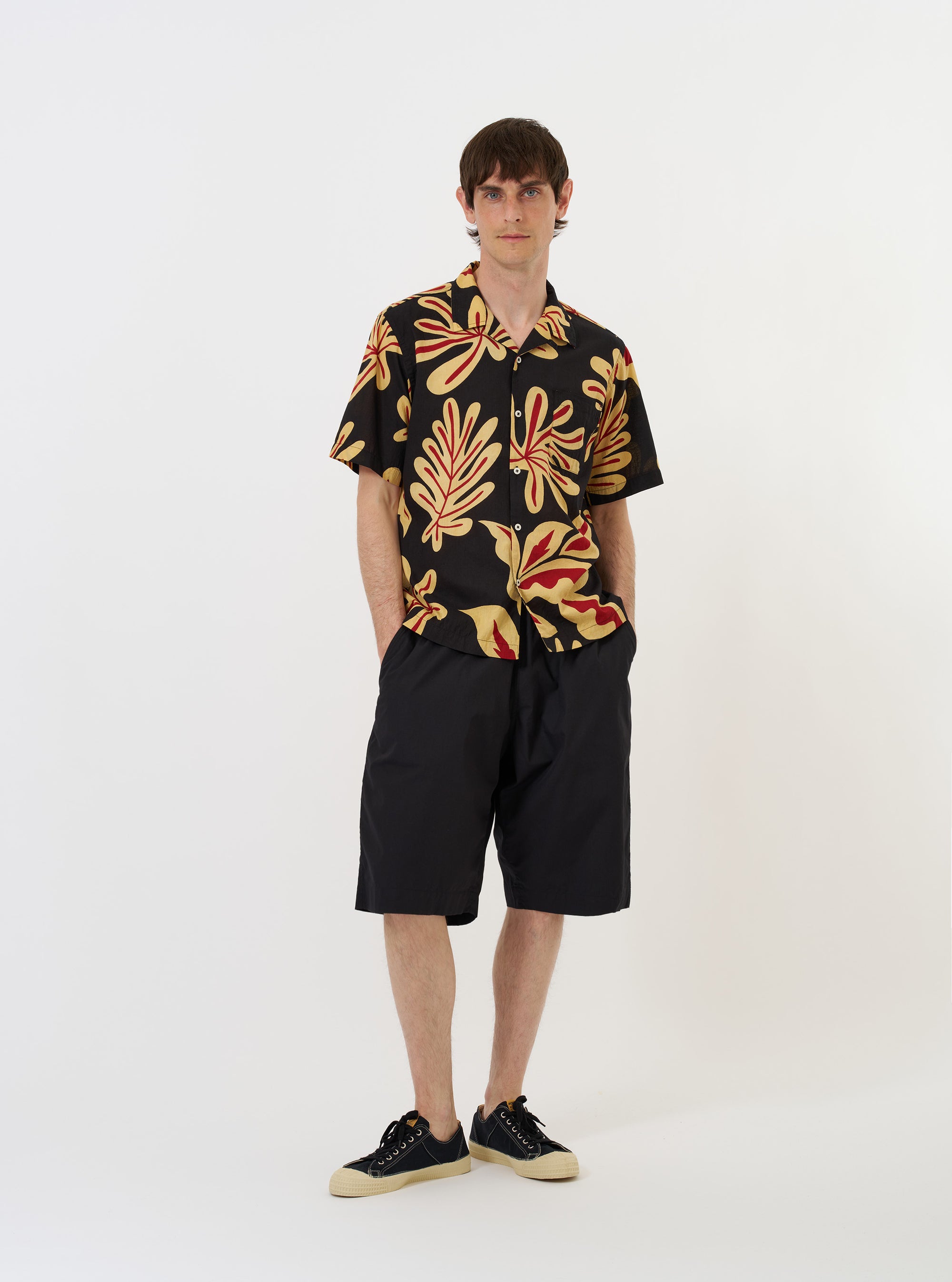 Black Baja Print Road Shirt