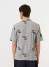 Grey Hand Embroidered Stripe Cotton Road Shirt