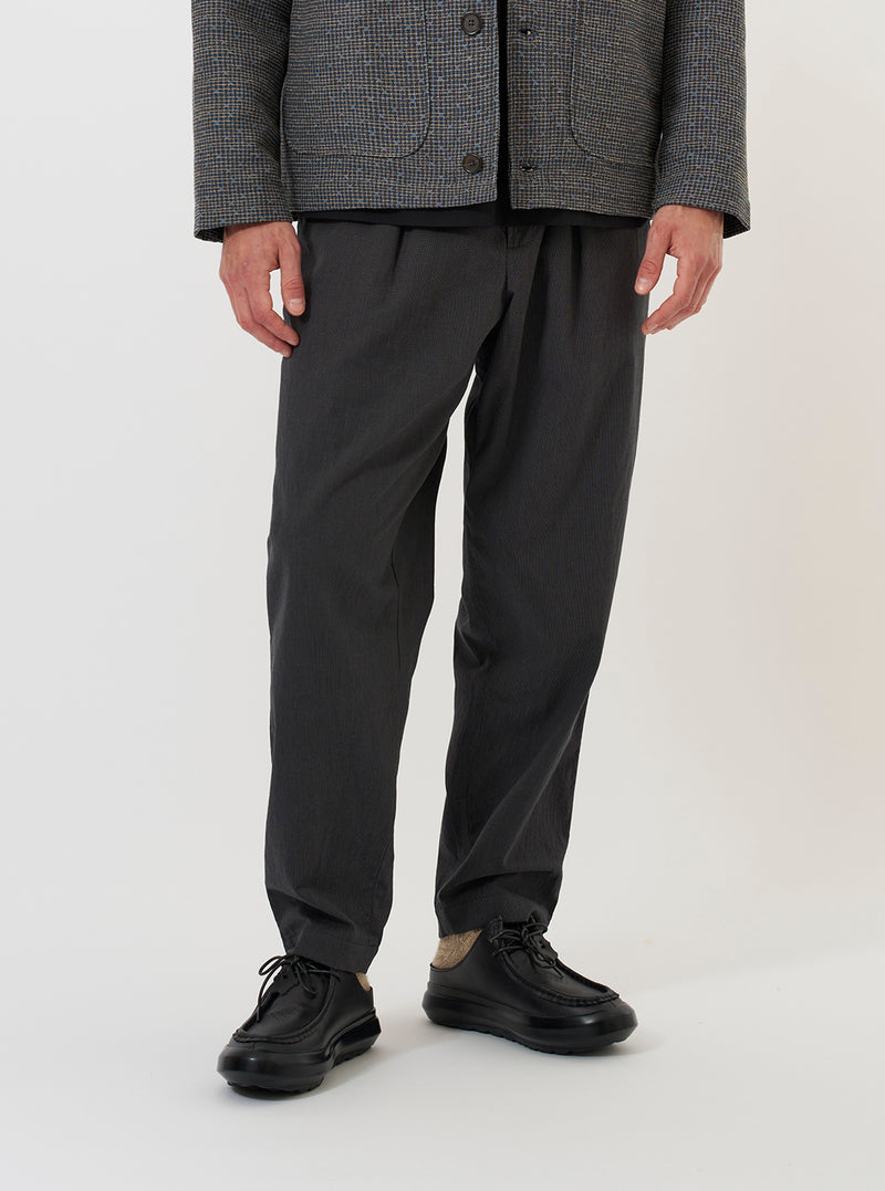 Charcoal Seattle Cotton Pleated Track Pant