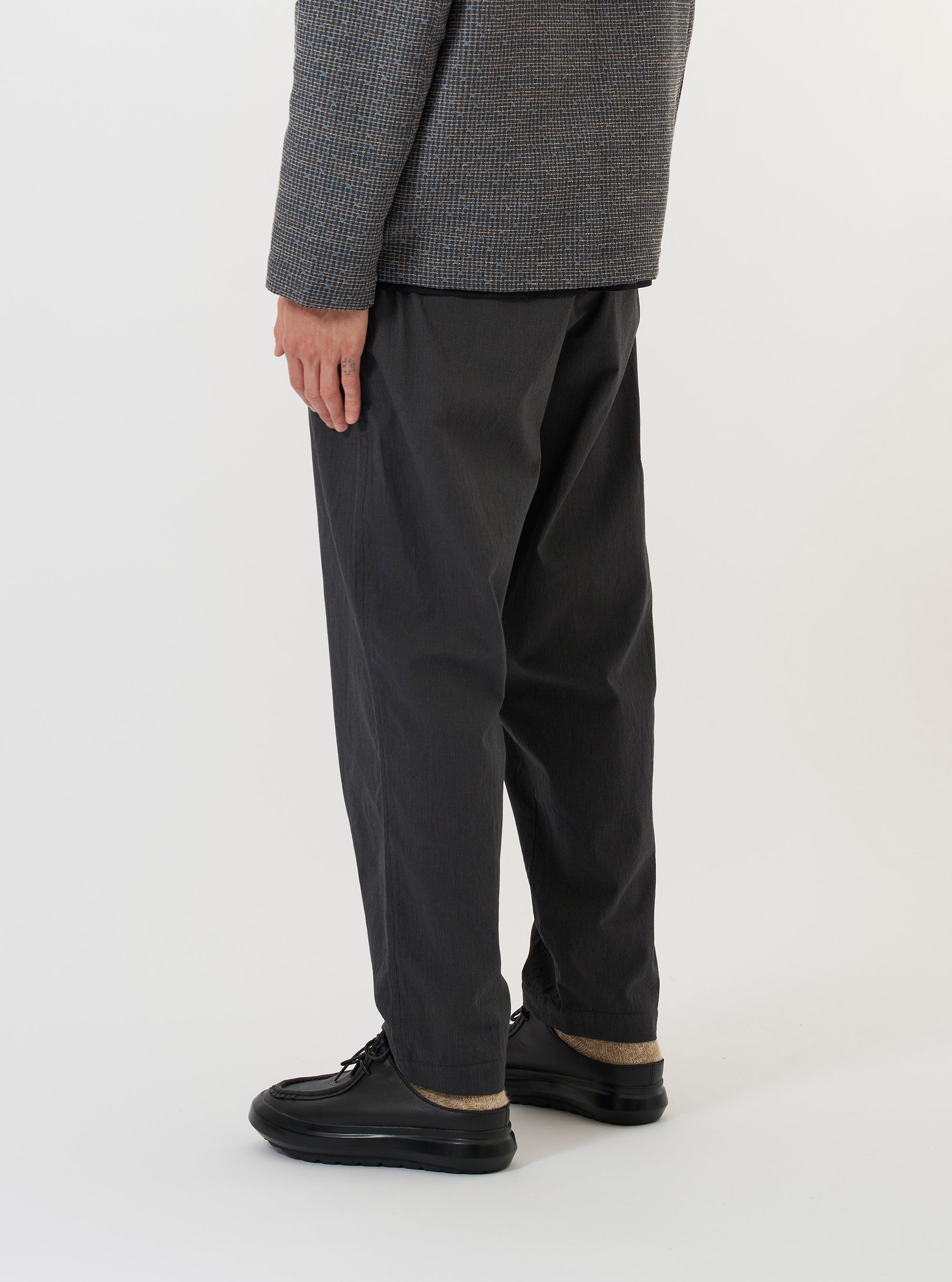 Charcoal Seattle Cotton Pleated Track Pant