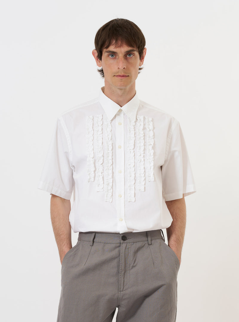 White Poplin Frill Shirt