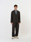 Brown Marl Tropical Suiting Two Button Jacket