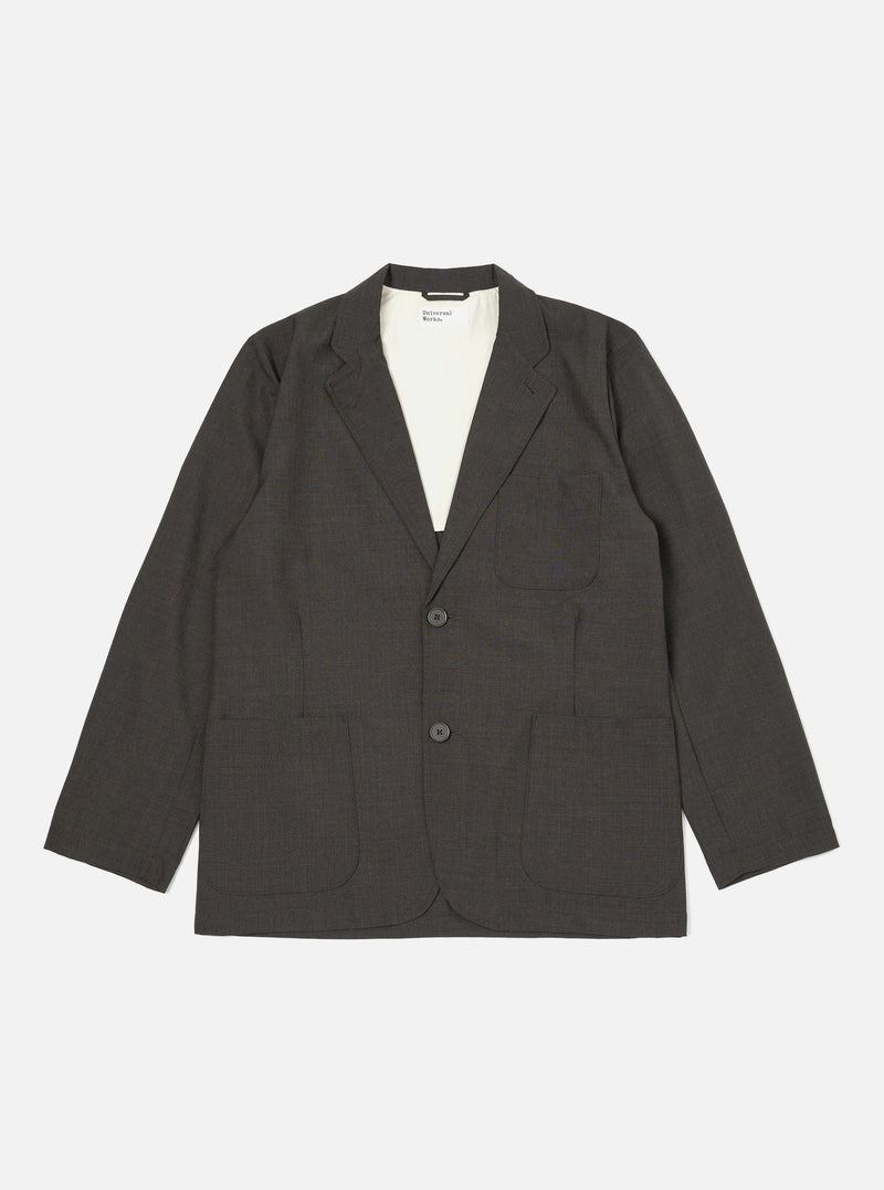 Brown Marl Tropical Suiting Two Button Jacket