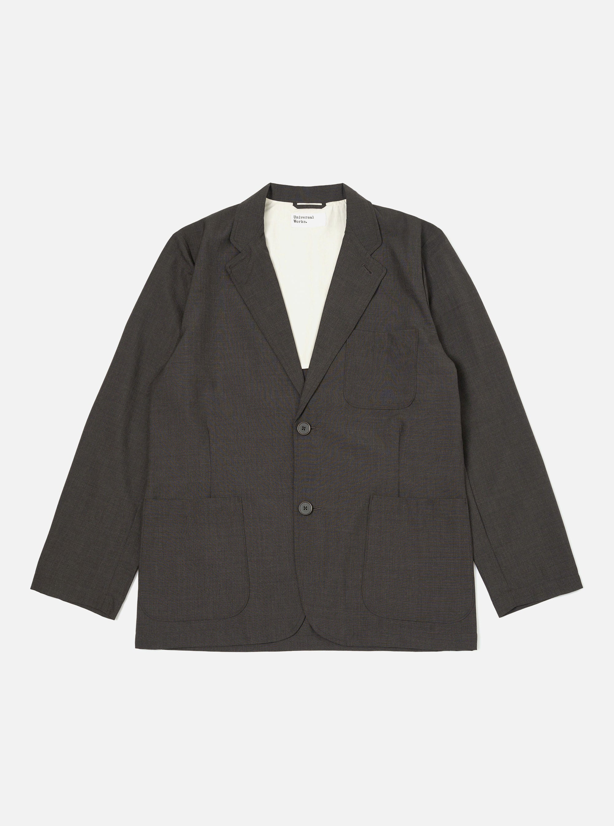 Brown Marl Tropical Suiting Two Button Jacket
