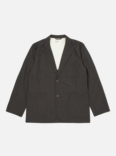 Men's Brown Marl Tropical Suiting Two Button Suit Jacket