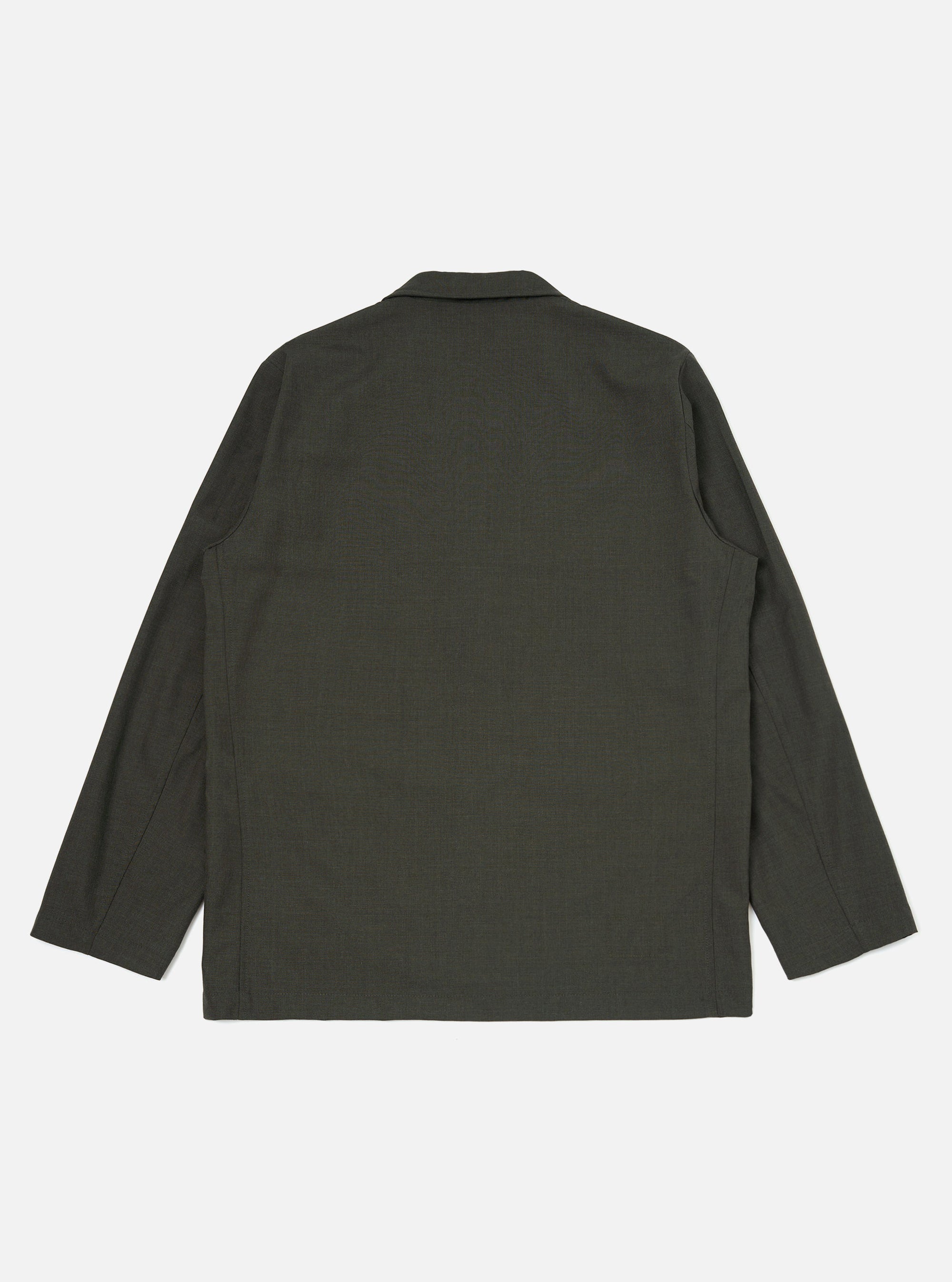 Olive Marl Tropical Suiting Two Button Jacket