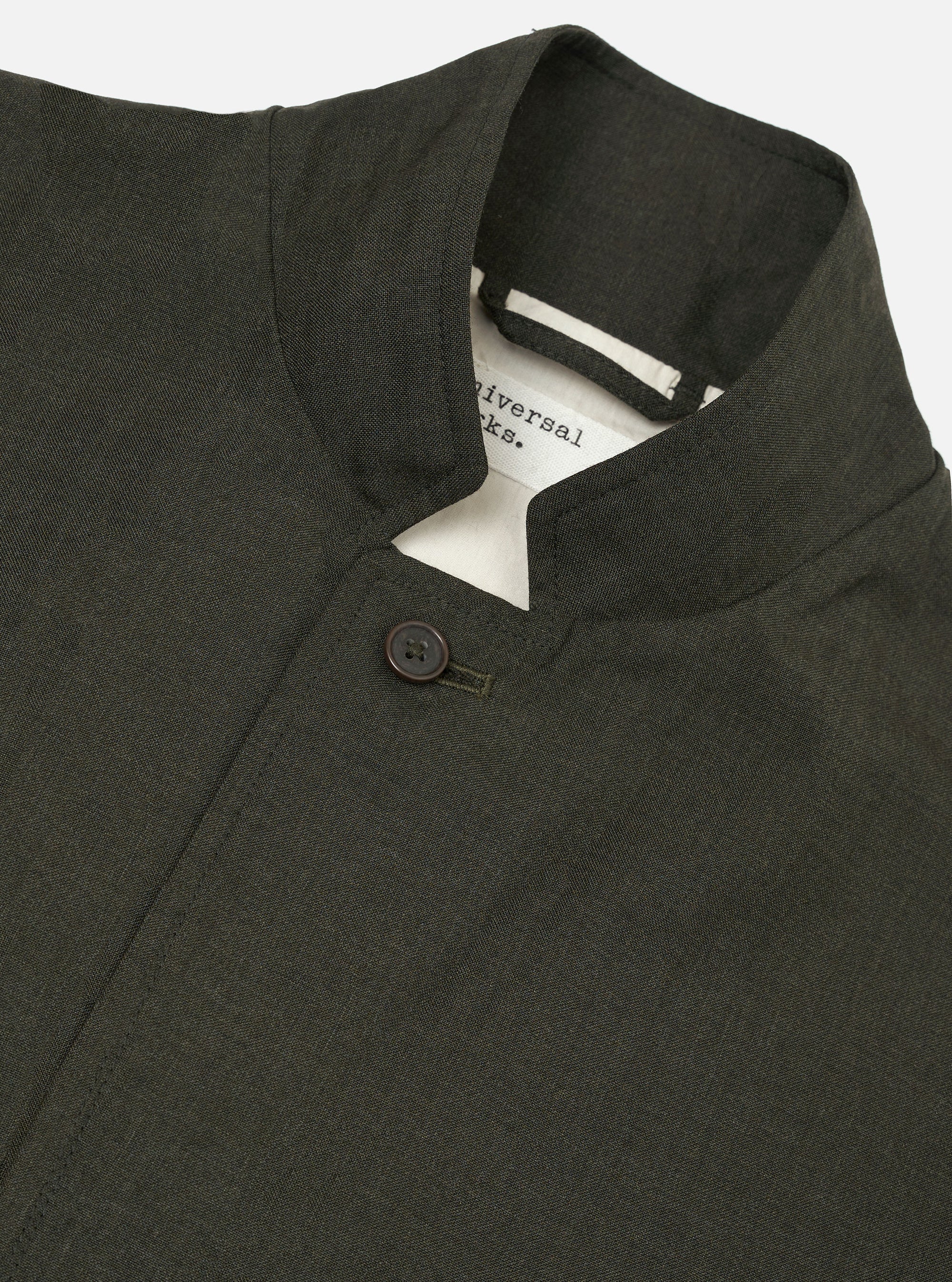 Olive Marl Tropical Suiting Two Button Jacket