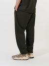 Olive Marl Tropical Suiting Pleated Track Pant
