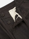 Brown Marl Tropical Suiting Pleated Track Pant
