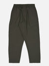 Olive Marl Tropical Suiting Pleated Track Pant