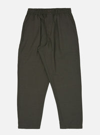 Olive Marl Tropical Suiting Pleated Track Pant