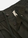 Olive Marl Tropical Suiting Pleated Track Pant
