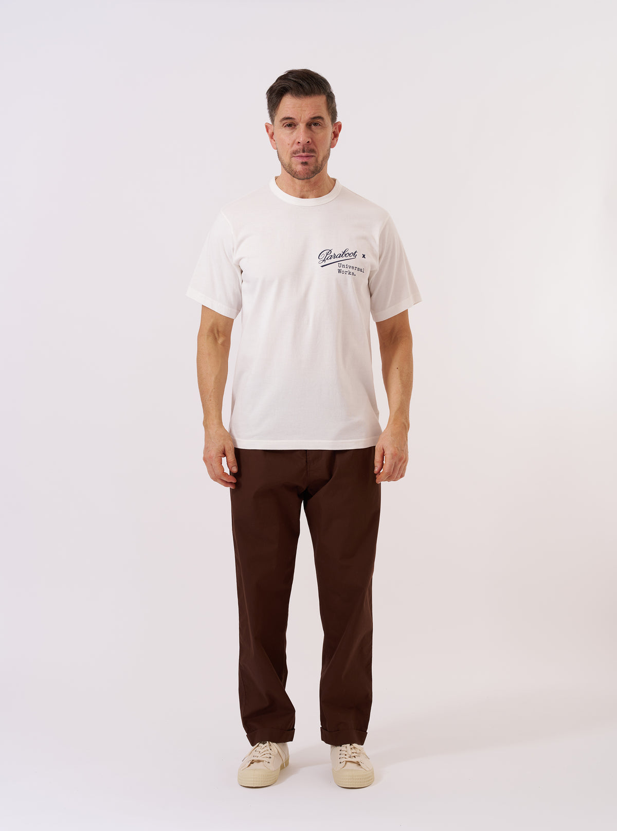 Paraboot x Universal Works Ecru Single Jersey Print Tee