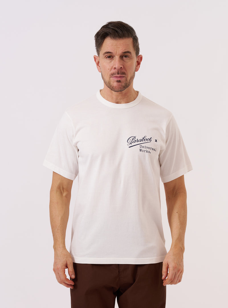 Paraboot x Universal Works Ecru Single Jersey Print Tee