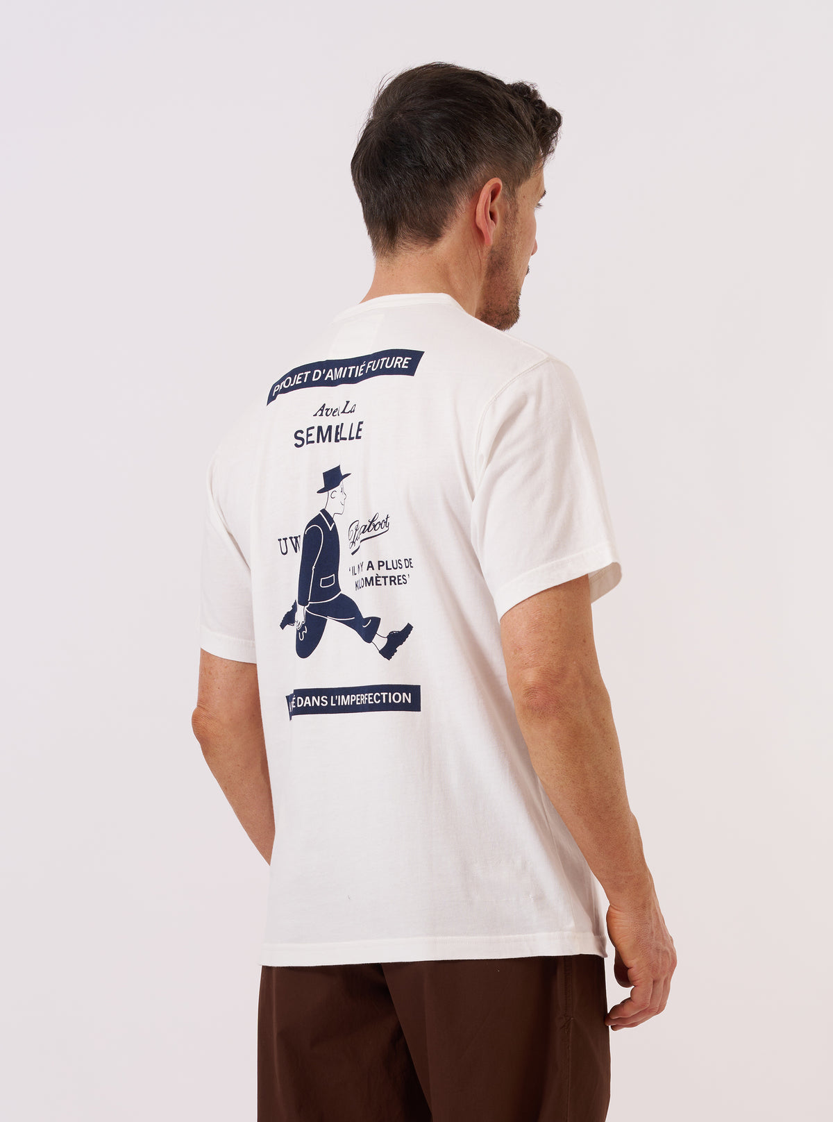 Paraboot x Universal Works Ecru Single Jersey Print Tee
