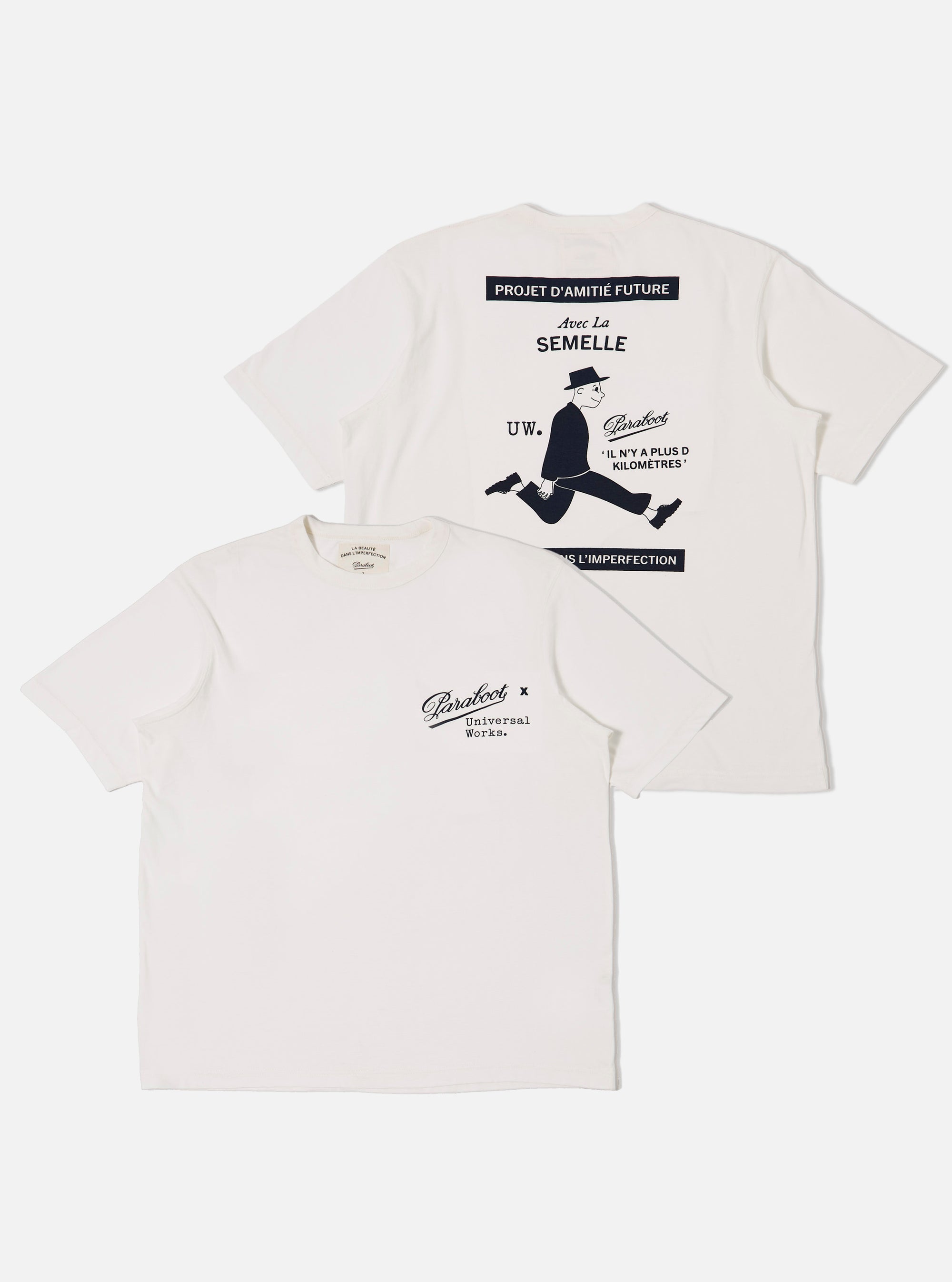 Paraboot x Universal Works Ecru Single Jersey Print Tee