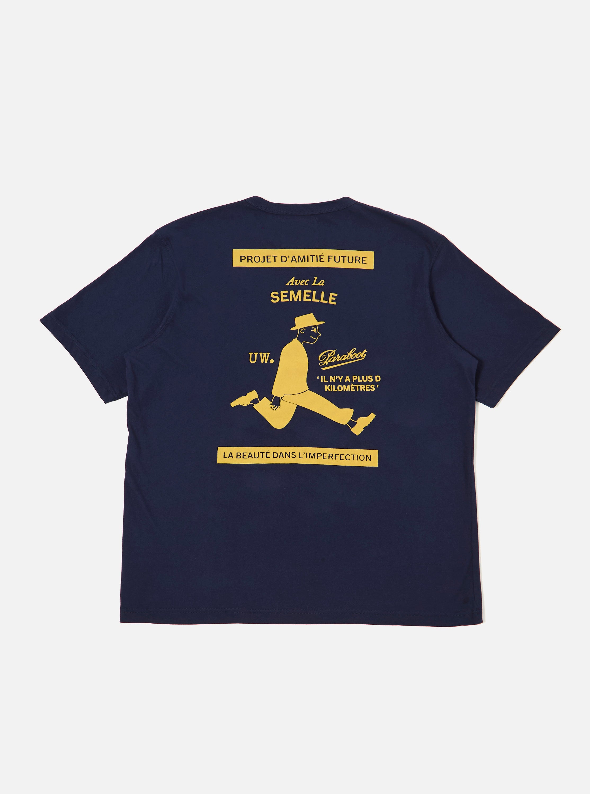 Men's Navy Single Jersey Print Tee – Universal Works