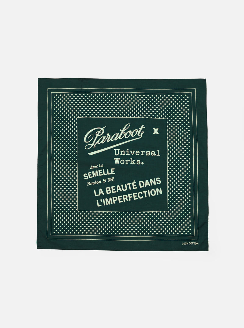 Paraboot x Universal Works Green Cambric Neckerchief
