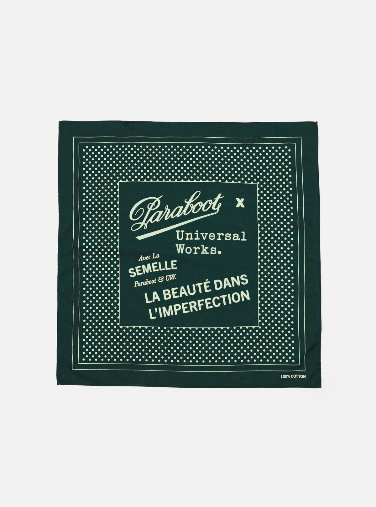 Paraboot x Universal Works Green Cambric Neckerchief