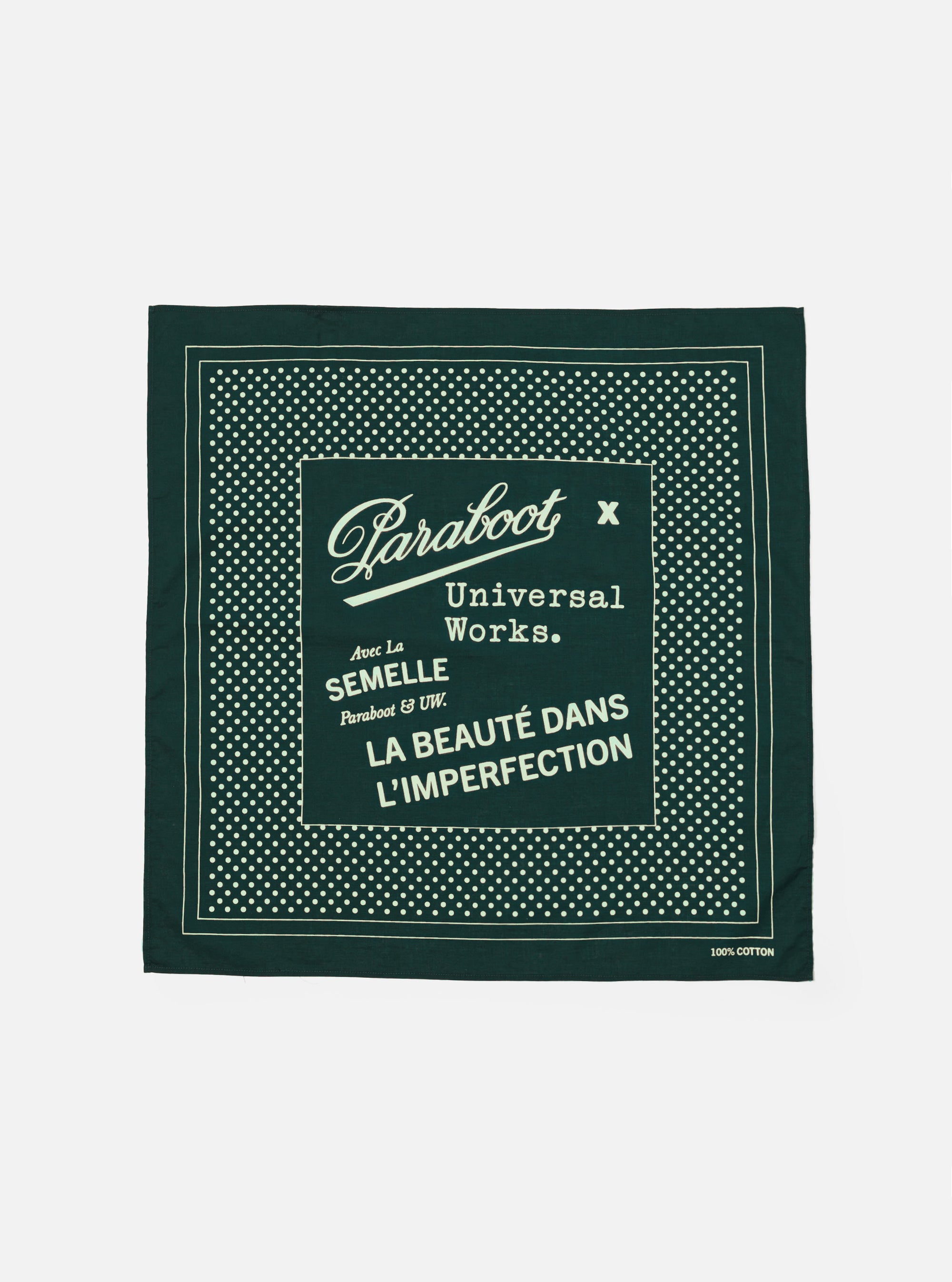 Paraboot x Universal Works Green Cambric Neckerchief