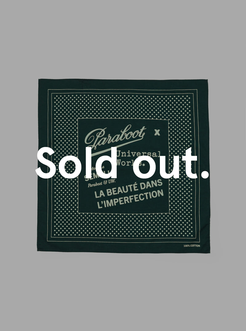 Paraboot x Universal Works Green Cambric Neckerchief