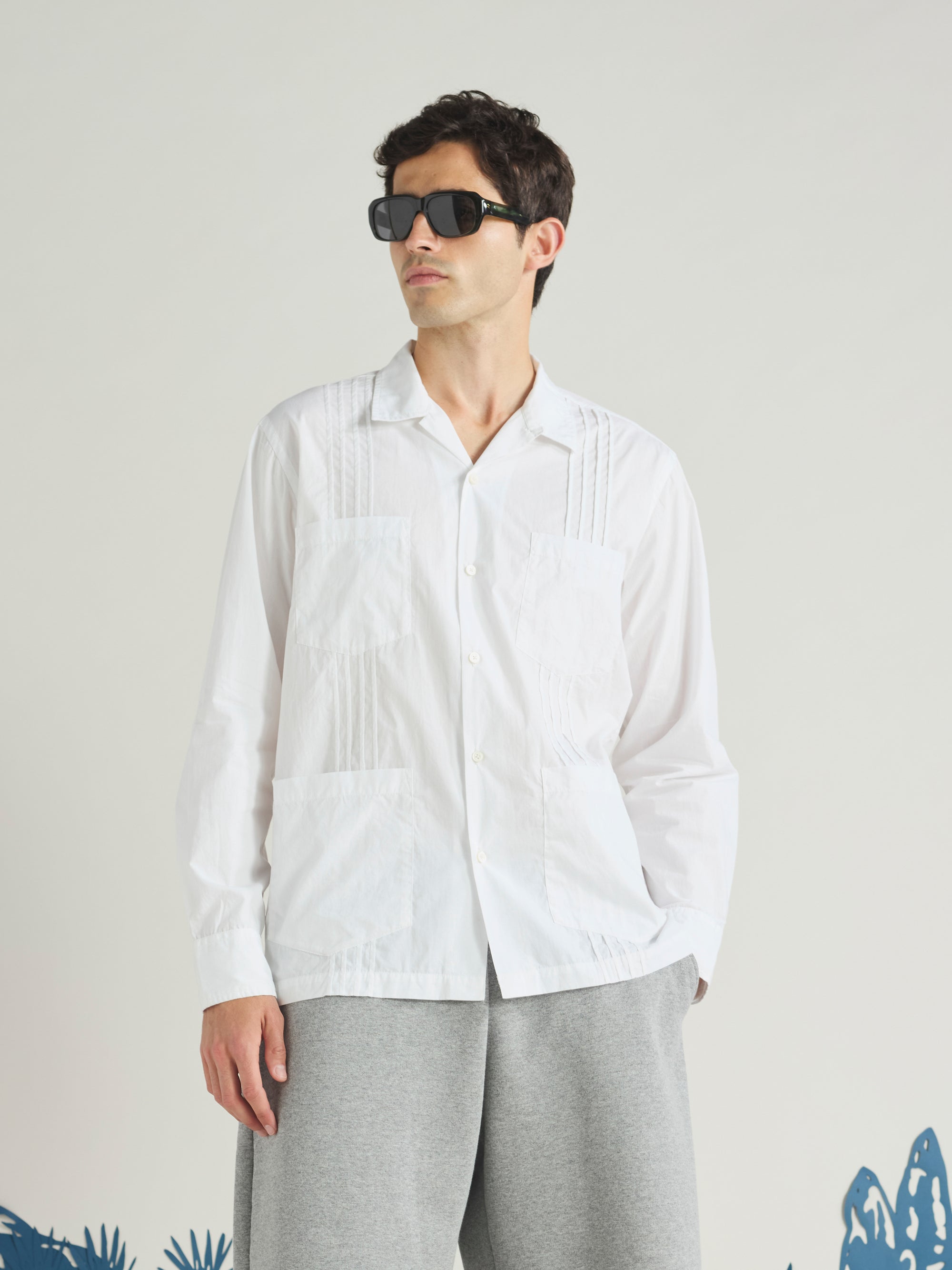 White Poplin Dwight Overshirt