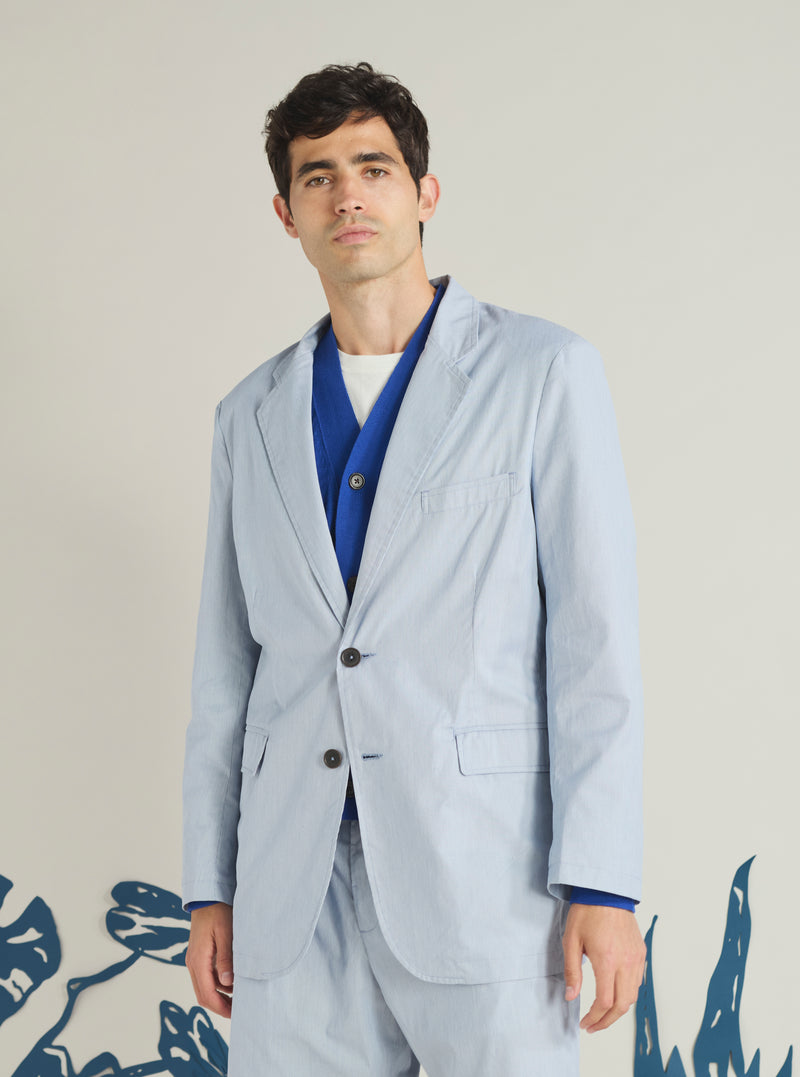 Navy Kennedy Stripe Boston Blazer