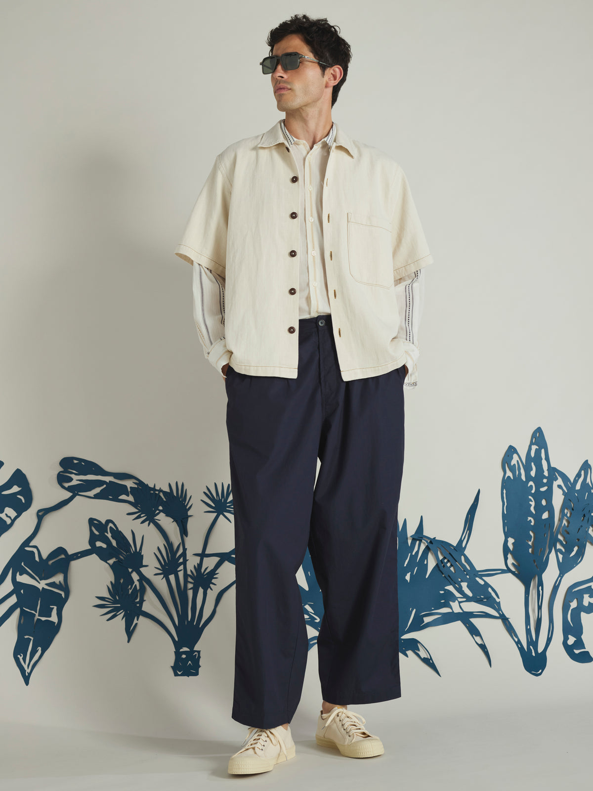 Ecru Koko Cotlin S/S Fatigue Shirt