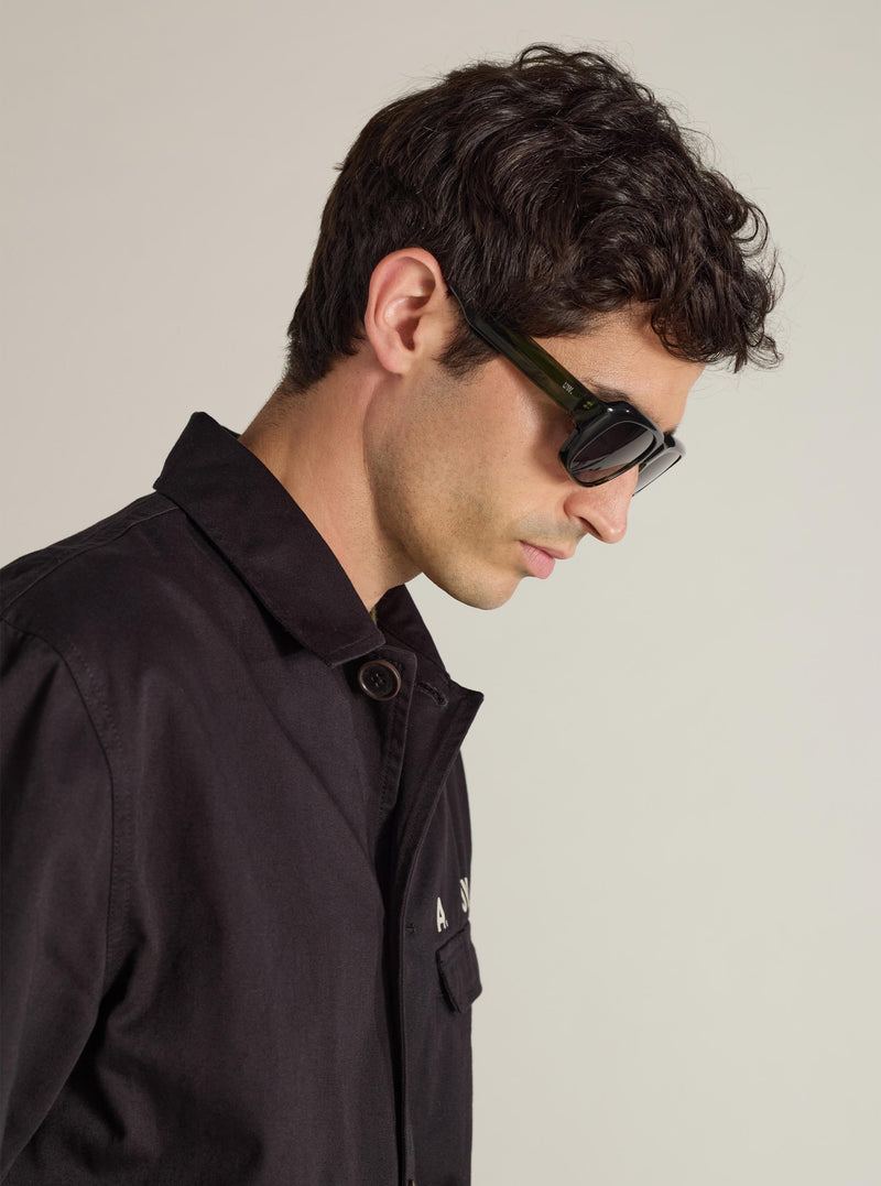 A. SOCIETY x Universal Works Green Aberdeen Sunglasses