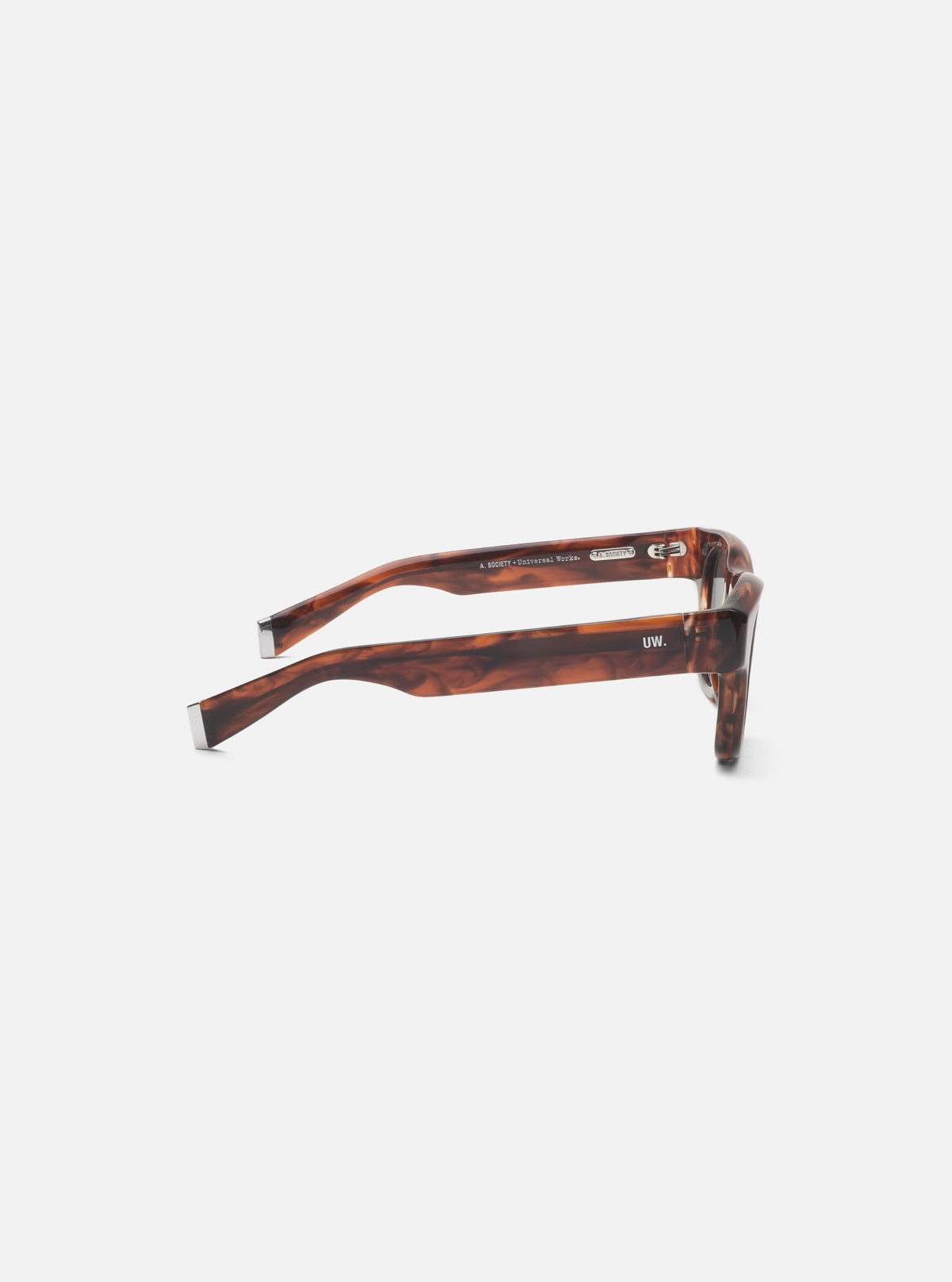 A. SOCIETY x Universal Works Brown Stanley Sunglasses